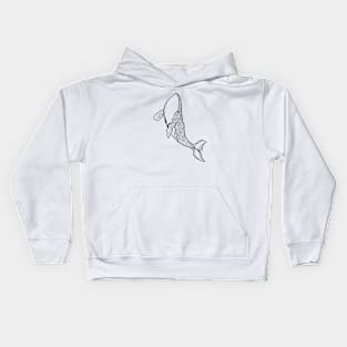 Humpback whale art Kids Hoodie